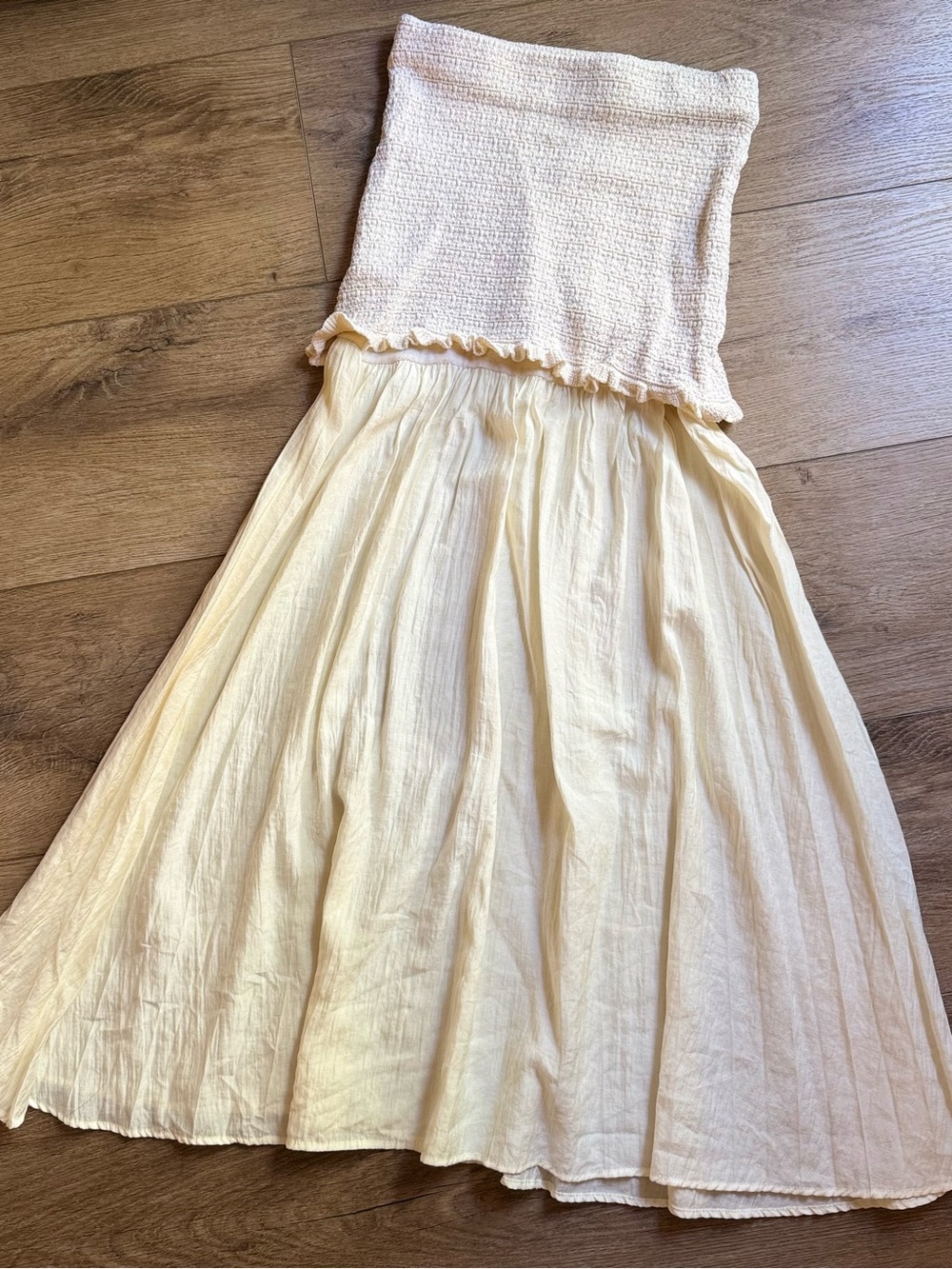 Zara Cream Knit Bandeau Top & Combined Knit Skirt Set - Picture 6 of 6